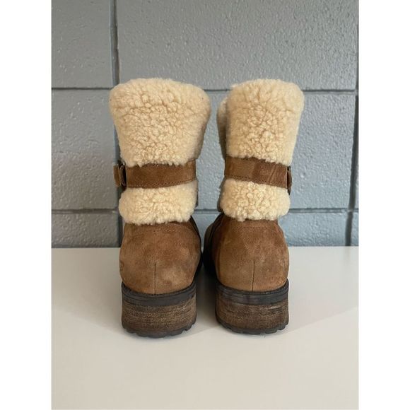 UGG Tan and Cream Winter Boots - Picture 4 of 6